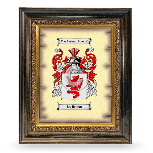 La Russa Coat of Arms Framed - Heirloom